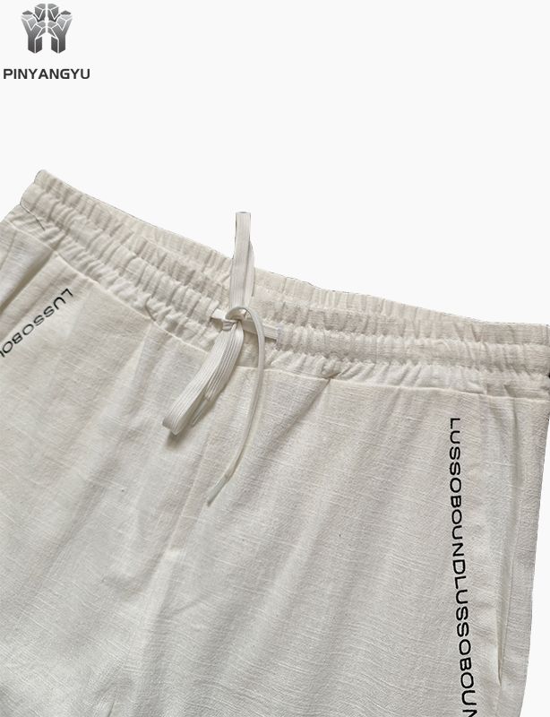 맞춤형 면과 대마 원단 바지