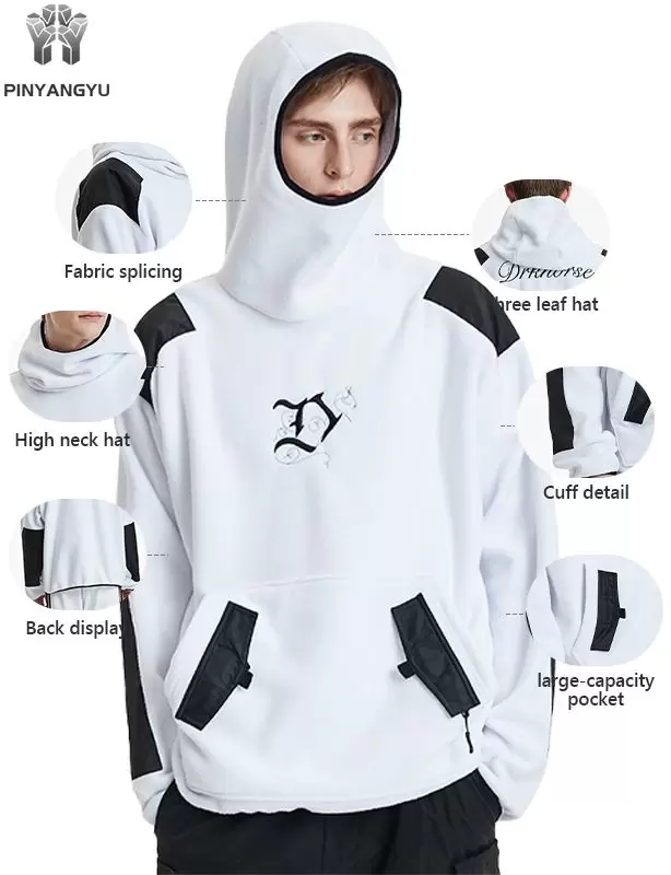 하이넥 후드 티셔츠 하이넥 후드 티셔츠