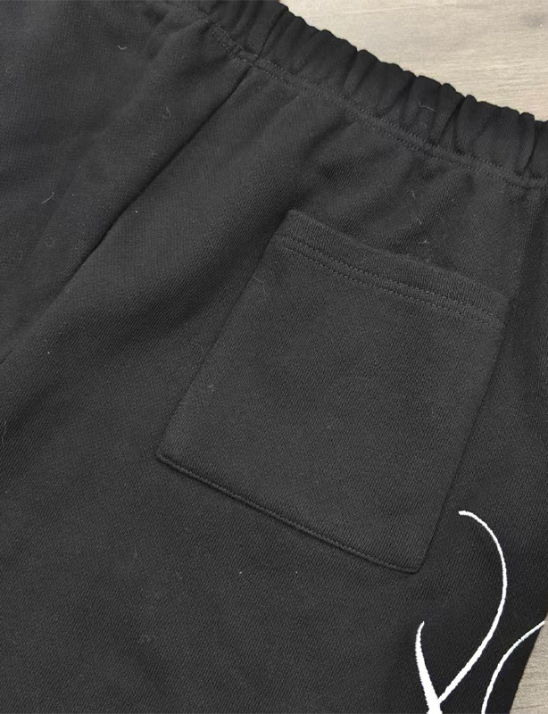 남성용 프렌치 테리 자수 반바지 &ndash; 여름 데일리 웨어를 위한 캐주얼 소프트 반바지